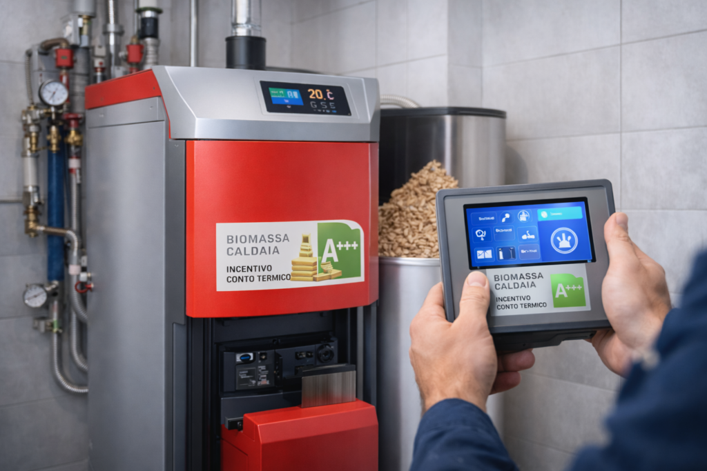 Caldaia a biomassa ammessa al Conto Termico 3.0 incentivo GSE