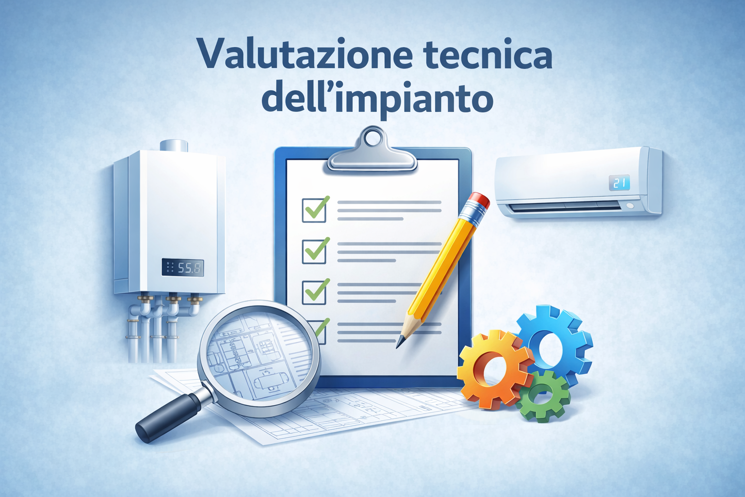 valutazione tecnica dell’impianto di riscaldamento e climatizzazione